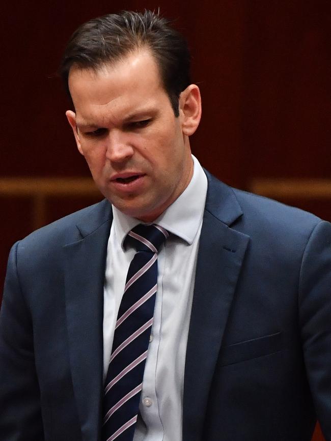 former resources minister Matt Canavan, who resigned his portfolio in support of Joyce. Picture: AAP