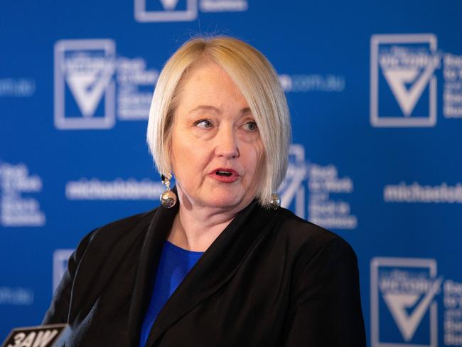 Mr Pesutto’s chief of staff Louise Staley was a central figure in the push to expel Mrs Deeming. Picture: Sarah Matray