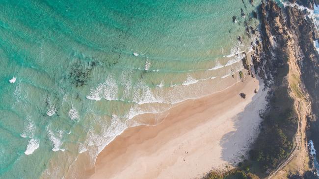 An aerial view of The Pass, Byron Bay.