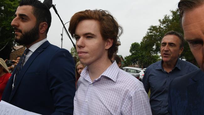 Luke Munday leaves Camden Local Court. Picture: Dean Lewins