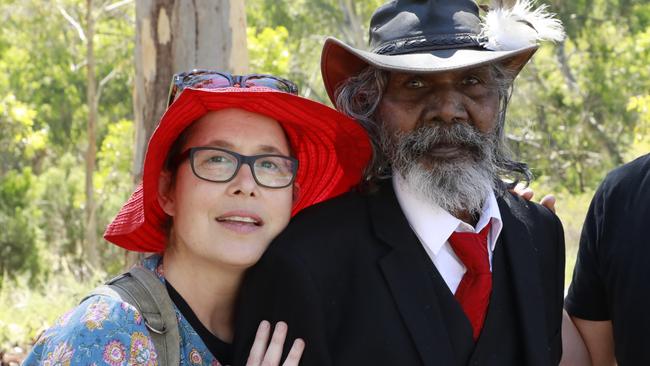 Film-maker Molly Reynolds with actor David Gulpilil.