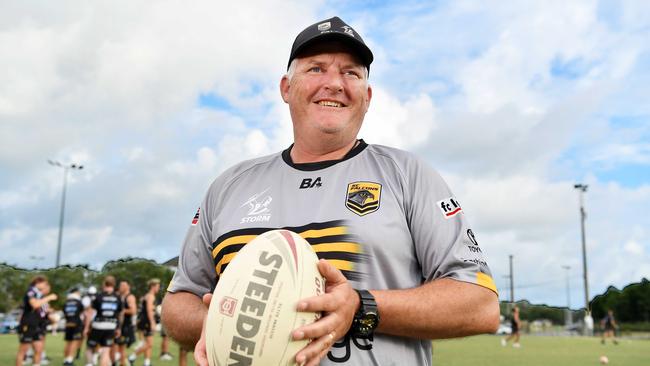 Sunshine Coast Falcons Mal Meninga head coach Wade Hadley. Picture: Patrick Woods.