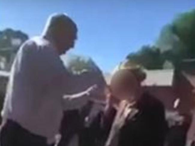 Students filmed the moment Trinity Grammar deputy headmaster Rohan Brown cut a student’s hair.