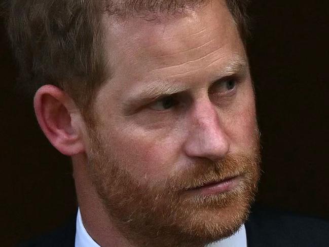 Britain's Prince Harry, Duke of Sussex leaves after attending a ceremony marking the 10th anniversary of the Invictus Games, at St Paul's Cathedral in central London, on May 8, 2024. (Photo by JUSTIN TALLIS / AFP)