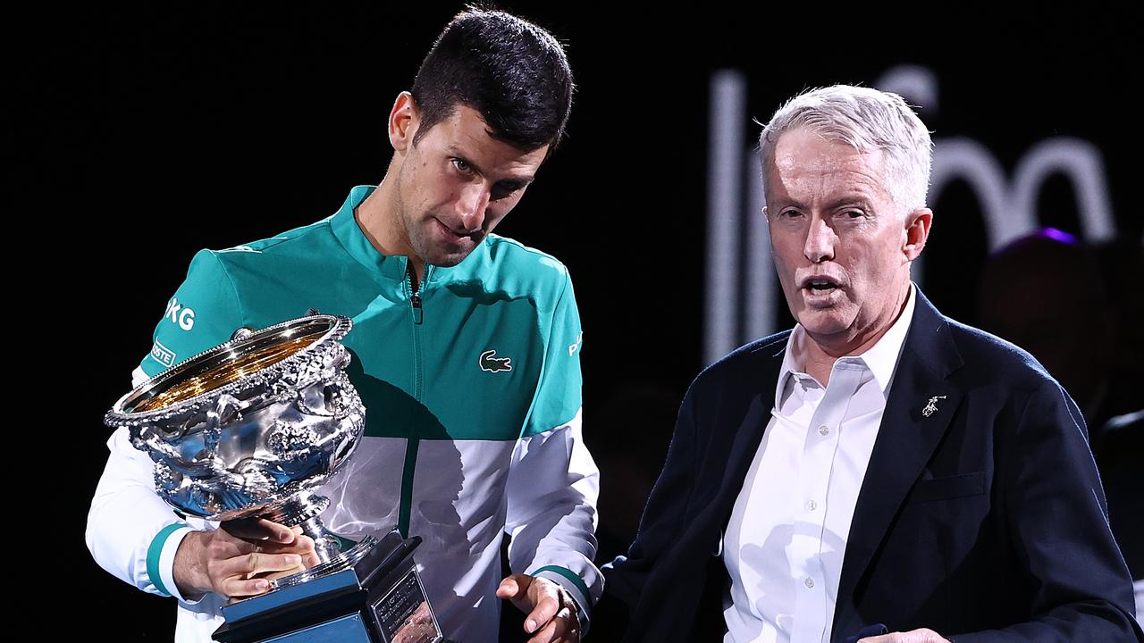 Djokovic and Tiley have developed a close relationship over the years. (Photo by Cameron Spencer/Getty Images)