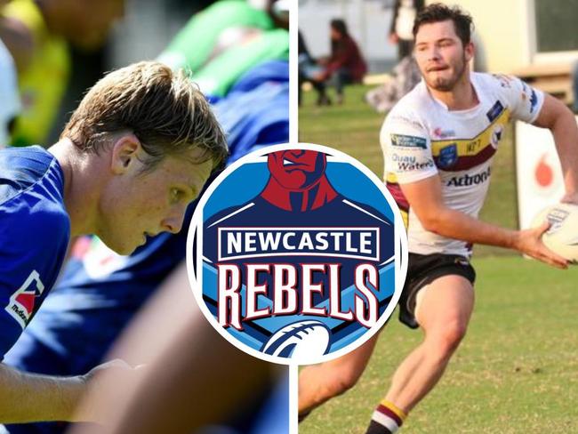 Luke Huth and Chad O'Donnell are key figures for the Newcastle Rebels. Pictures: Tracey Nearmy/Scott Chalcraft