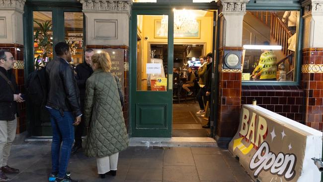 Even getting a beer at the pub was hard for some punters. 