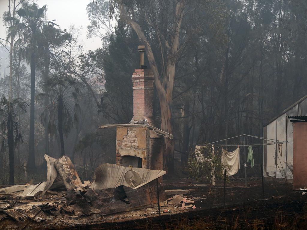 The morning after a devastating blaze destroyed homes and businesses in the small town of Cobargo. The town has been decimated by fire. Picture Gary Ramage