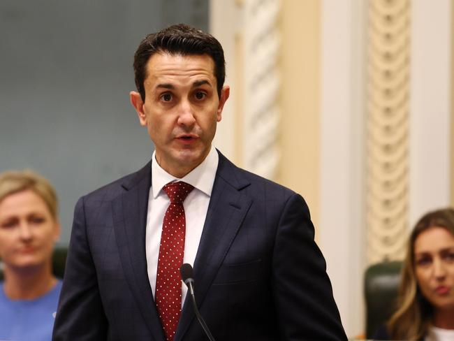 Premier David Crisafulli during the opening of Parliament on Wednesday