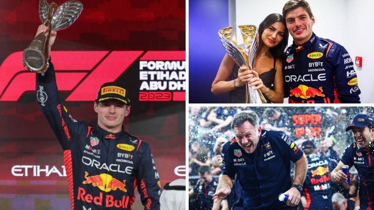 Max Verstappen, Red Bull celebrate F1 world championships in wild scenes