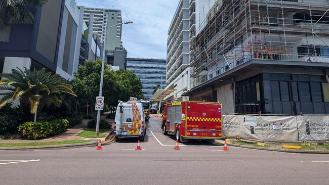 Multiple NT Police and Fire units attend an incident on Gardiner St, Darwin CBD on January 31, 2025