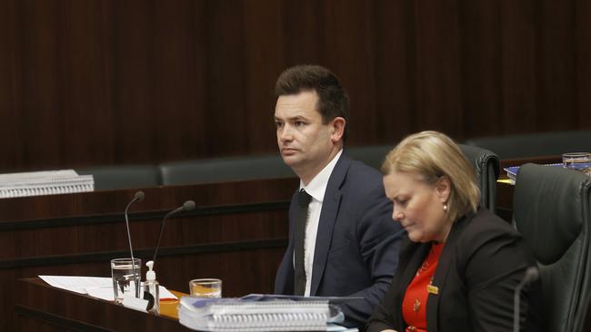 Labor leader Dean Winter. Treasurer Michael Ferguson delivers the 2024 Tasmanian State Budget. Picture: Nikki Davis-Jones