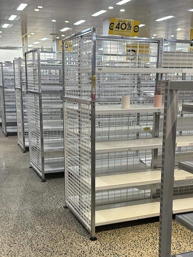 Shoppers have been left ‘confused’ after discovering Target stores have a sea of empty shelves. Picture: Facebook/KmartHacksandDecor