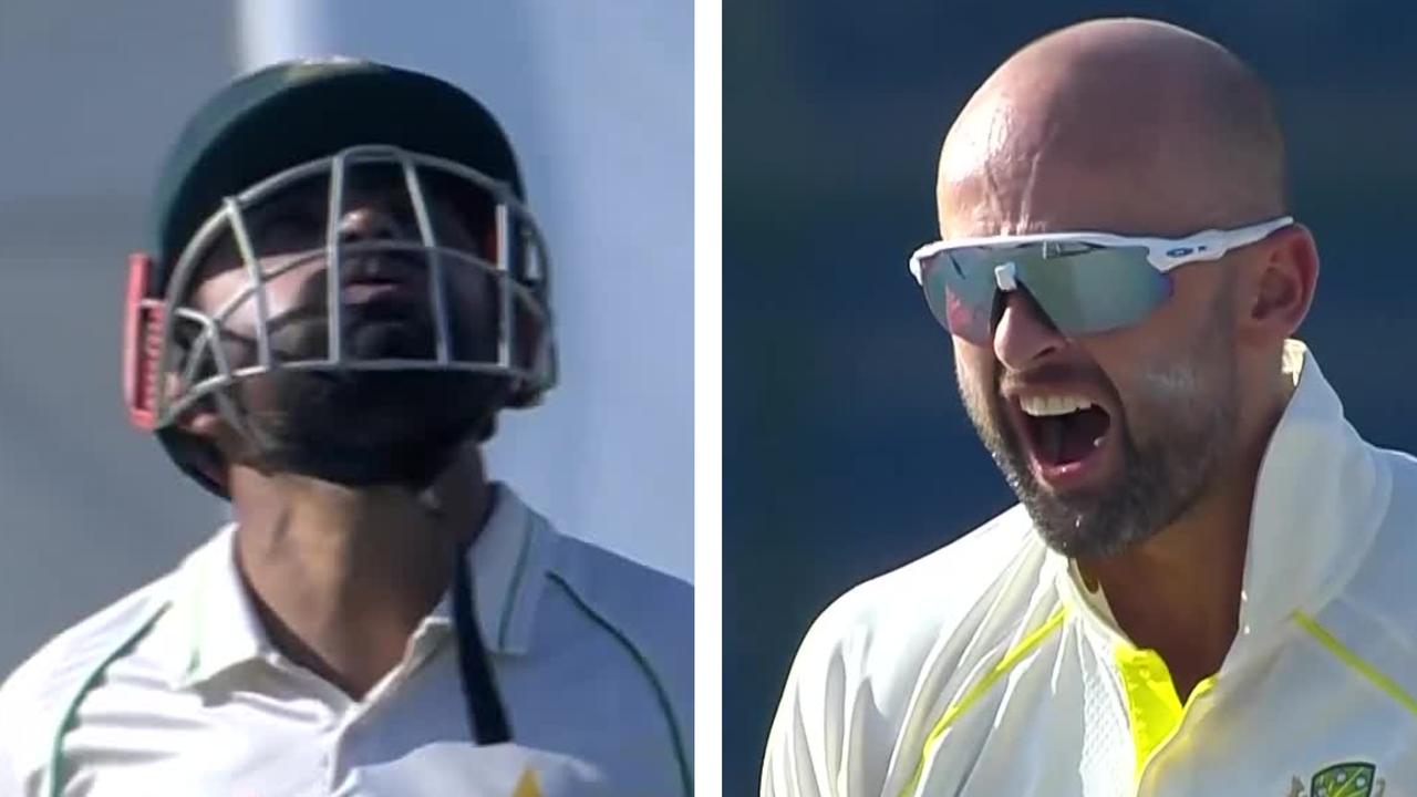 Nathan Lyon's two wickets in two balls flipped the Second Test on its head. Picture: Supplied