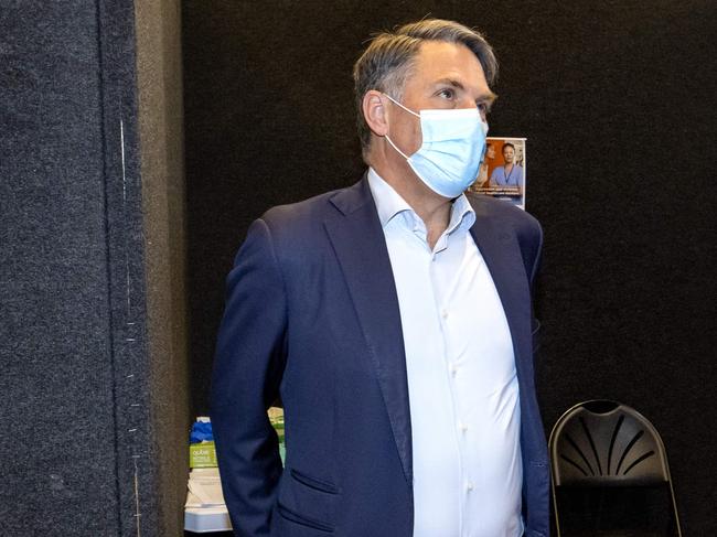 Deputy Labor leader Richard Marles visits a vaccination centre in Prahran. Picture: NCA NewsWire / David Geraghty