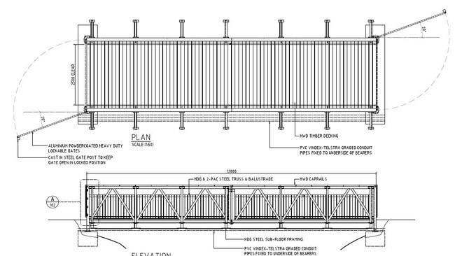 Designs for replacement bridges to be installed in Blackbutt and Nanango.