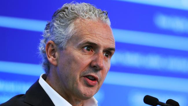 Telstra CEO Andrew Penn told investors that InfraCo gives Telstra a seat at the table on any discussion around the fate of the NBN once it’s fully rolled out. Picture: AAP