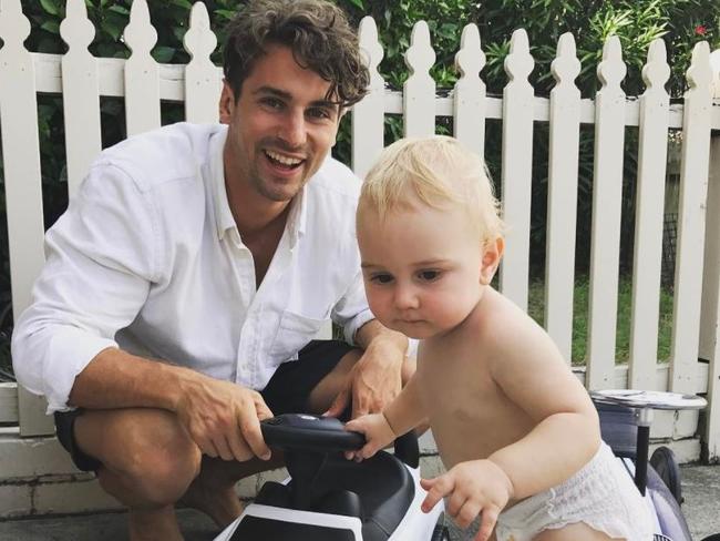 Matty J with his ‘little legend’ nephew George on George’s first birthday. Picture: Instagram