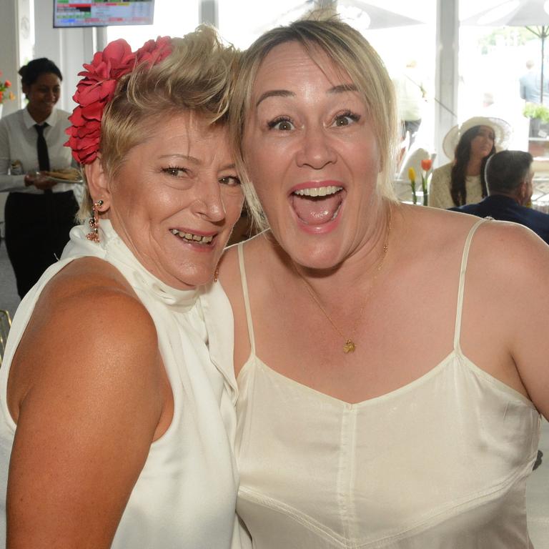 Chris Lynam and Vicky Hamer at Gold Coast Cup at the Gold Coast Cup at Gold Coast Turf Club, Bundall on Saturday, May 7. Picture: Regina King