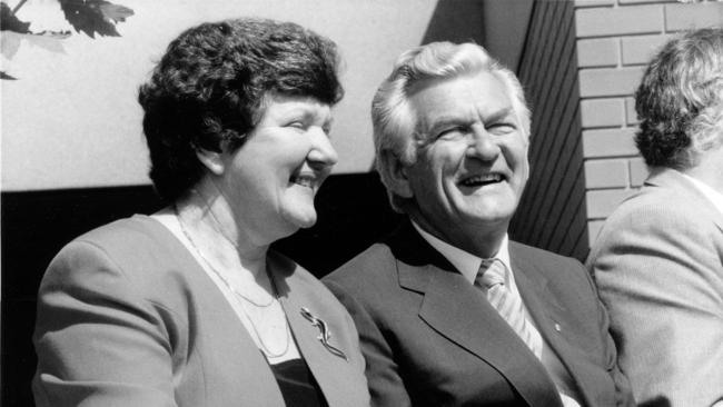 Ms Kirner with then prime minister, Bob Hawke, in 1990.