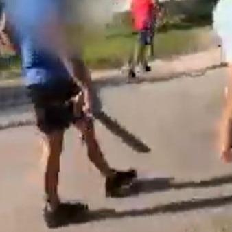 Shocking footage shows a street brawl near Goondiwindi.