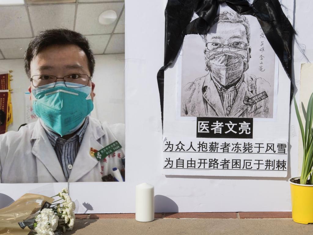 Dr Li Wenliang’s death prompted an outpouring of sympathy, Picture: Mark RALSTON / AFP.