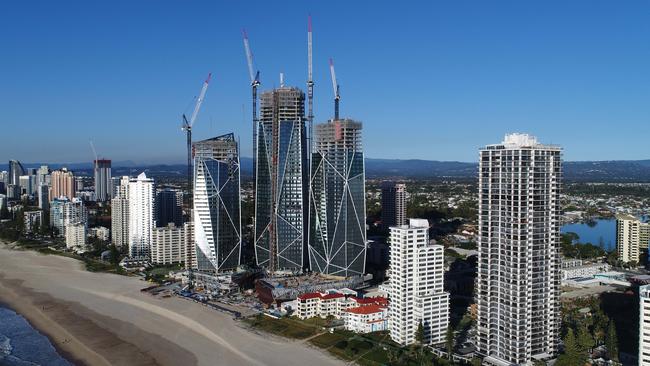 Canford Property Group negotiated a number of high-profile development sites such as Jewel (pictured centre) where three towers are being built. Picture Glenn Hampson