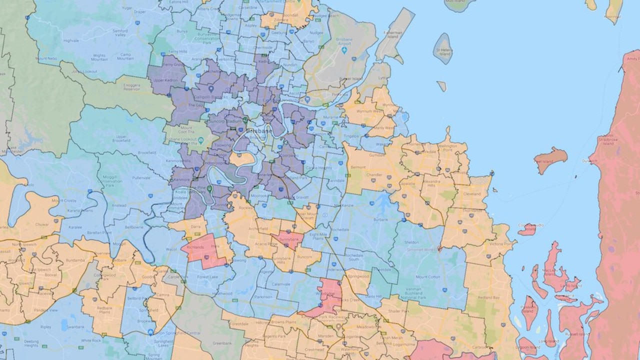 The areas at risk in Brisbane. Picture: Employment Vulnerability Index