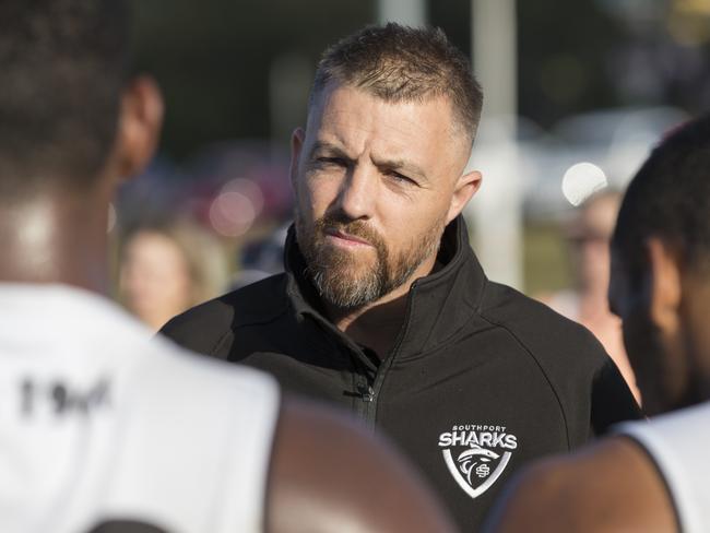 Before his two years at the helm of the Surfers Paradise QAFL side, Lappin spent five years as a Southport Sharks assistant coach in the NEAFL and VFL. Picture credit: TJ Yelds, NEAFL.