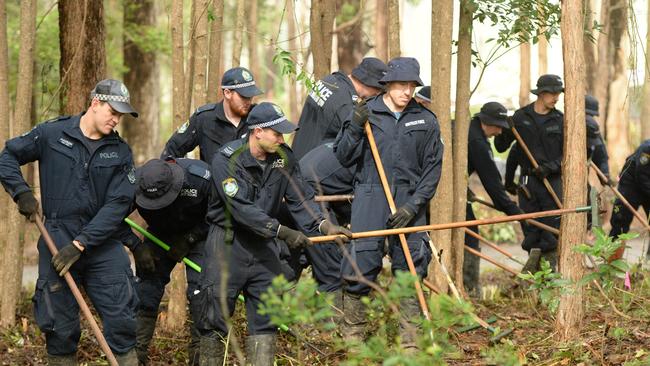 Strike Force Rosann detectives searching for William Tyrrell's remains in scrub off Batar Creek Rd in Kendall. Picture News Corp. / Trevor Veale