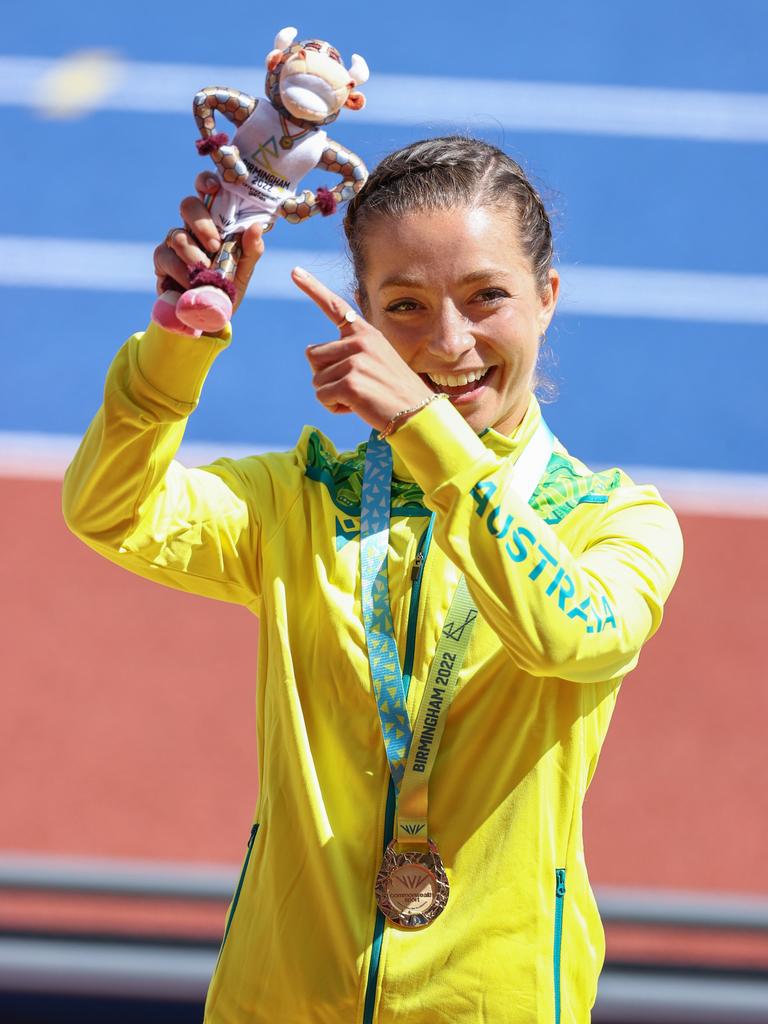 Australian Jemima Montag after winning gold. Picture by Michael Klein