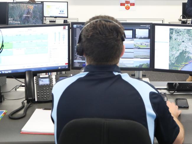 Andrew Urgarte,  (right),  manger of Surf Life Saving NSW's new State Operations Centre at Belrose, speaking at its official opening. Picture: Supplied