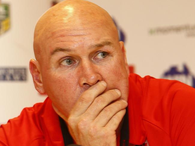 St George Illawarra Dragons Coach Paul McGregor during a press conference to announce they have re-signed him as coach for another two years. picture: John Appleyard