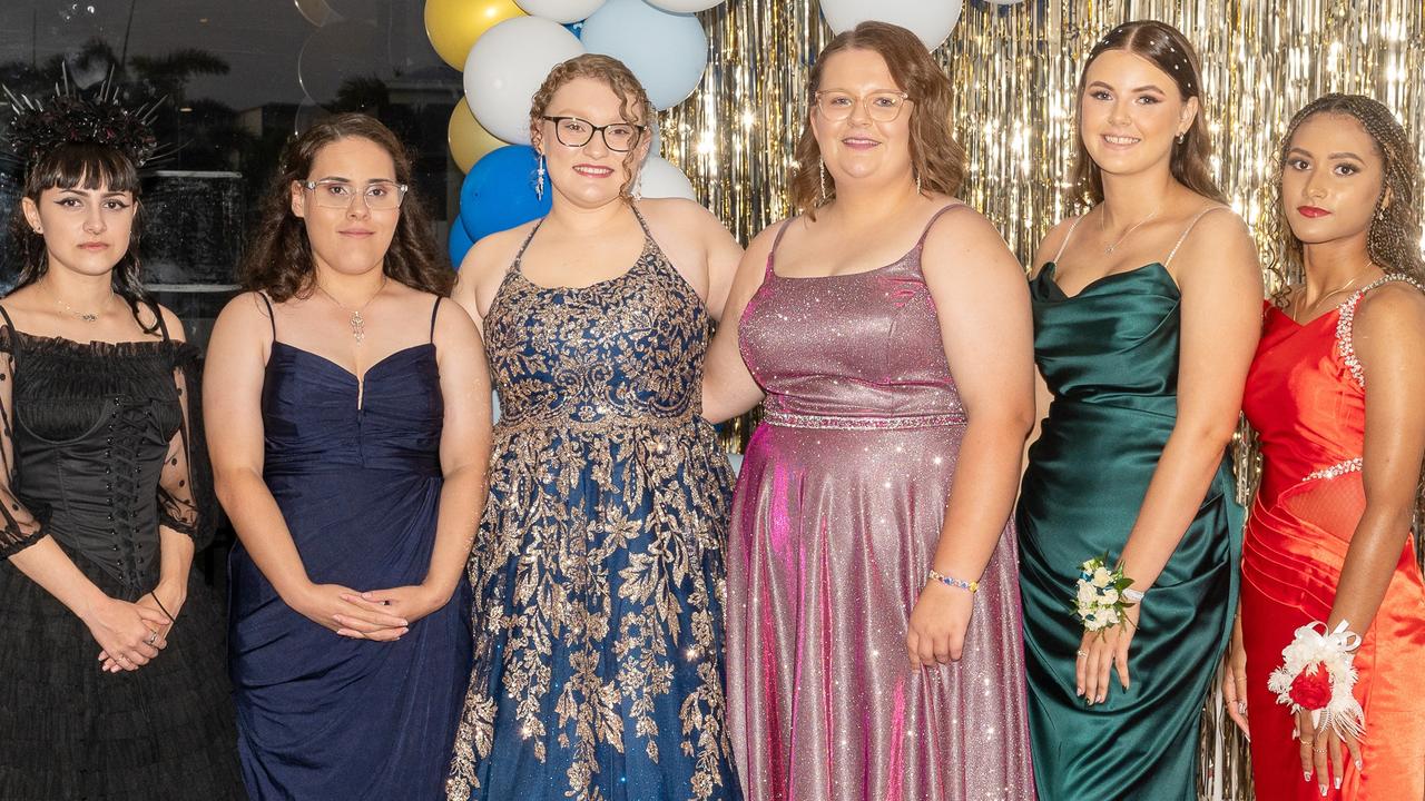 Isabelle Tilbrook, Lara Choppy, Emily Munt, Jazmine Johnson, Emma Sutherland and Talitha Paskins at Carlisle Adventist College Graduation dinner, Thursday 16 November 2023 Picture:Michaela Harlow