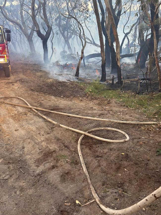 140 campers were evacuated, while 100 were unable to leave their campsite. Picture: Facebook / CFA Birregurra