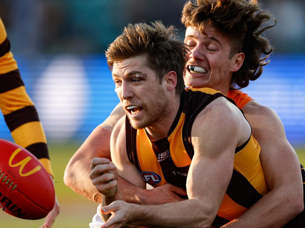 Moore is a star. (Photo by Dylan Burns/AFL Photos via Getty Images)