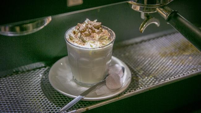 A Mazbah Cafe white hot chocolate with marshmallows and whipped cream. Picture: EDDIE SAFARIK