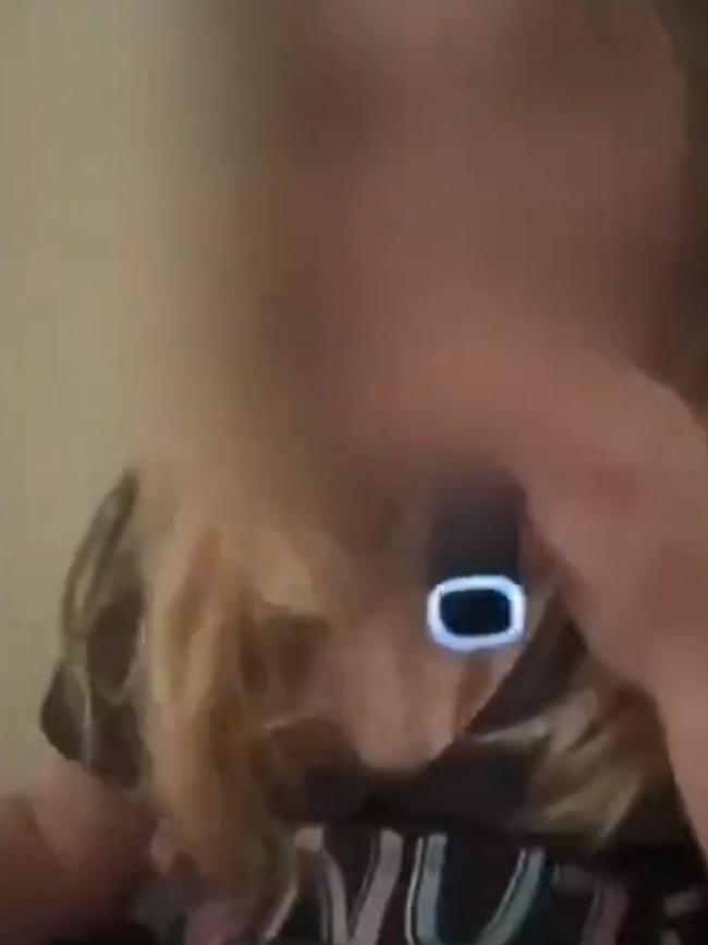 Police are investigating after a video of a young girl being pressured into vaping began circulating online. Picture: 7 NEWS