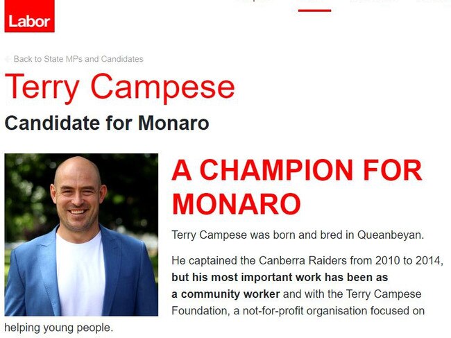 Mr Campese is Labor’s candidate for Monaro. Picture: Supplied