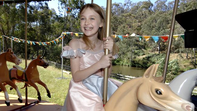 Actor Dakota Fanning visited Collingwood Children's Farm for the premiere of the film Charlotte's Web.