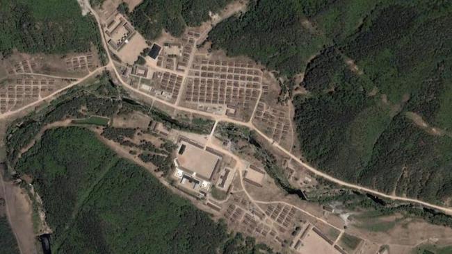 Satellite view of Camp 16, one of the most notorious prisons in North Korea. No ground-level pictures of the camp are known to have made it out of the country.