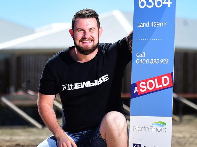 Justin Bonner made the most of the First Home Buyers Grant, plus the Home Builders Incentive and bought a block at North Shore. Picture: Alix Sweeney