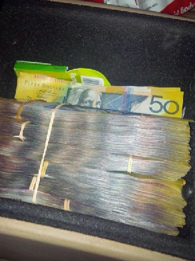 Also on Jaghbir’s Instagram account, a safe box filled with bundles of $50 notes