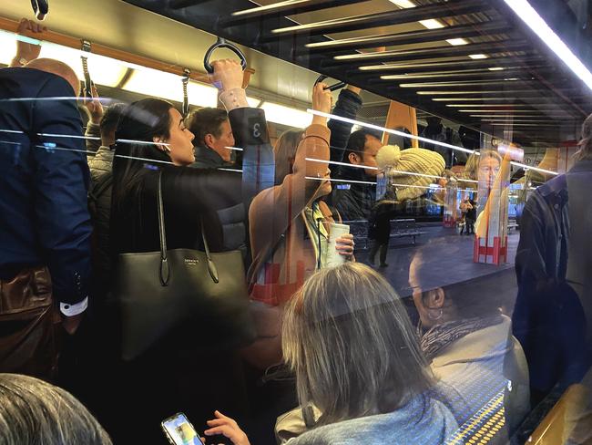 SYDNEY, AUSTRALIA - NewsWire Photos - 12 JULY, 2023: Commuter chaos is seen in Sydney as the train system comes to a grinding halt with major delays across the network. Picture: NCA NewsWire / Nicholas Eagar