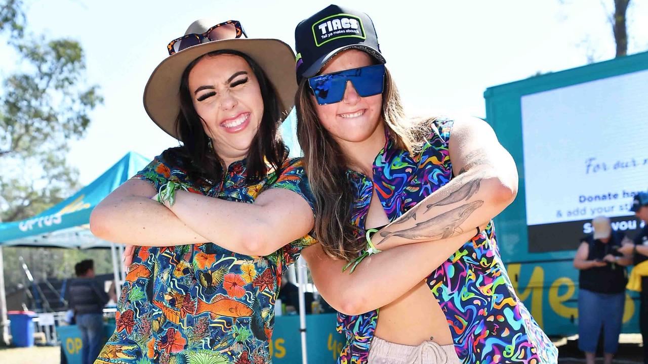 Hannah Horton and Phoebe Mayne at the Gympie Muster. Picture: Patrick Woods.