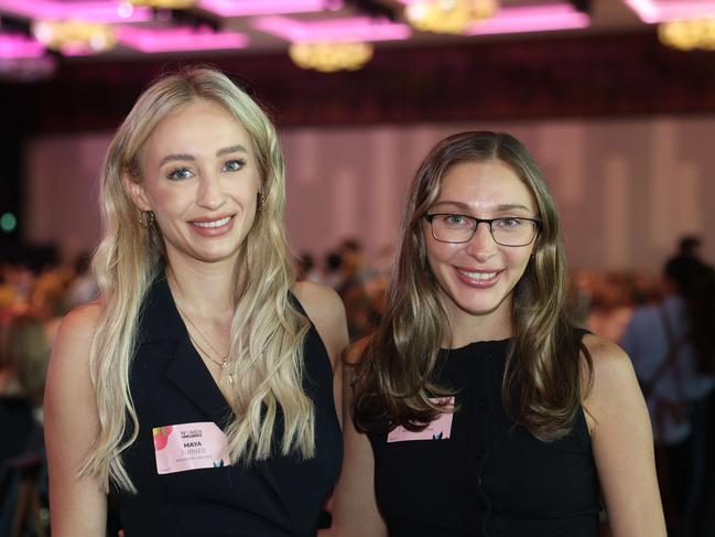 Maya Turner and Jade Muir at the Women of Influence International Womens Day Breakfast at RACV Royal Pines Resort at The Star Gold Coast for Gold Coast at Large. Picture, Portia Large.