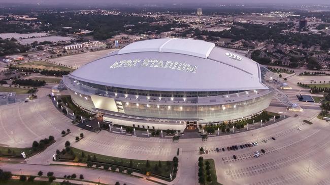 The impressive AT &amp; T Stadium, the home of the Dallas Cowboys.