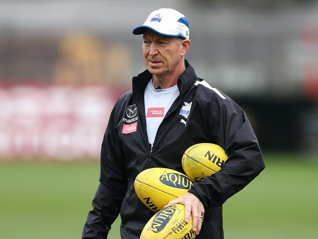 North Melbourne coach David Noble is under pressure. Picture: Michael Klein