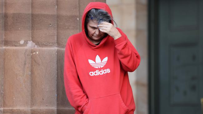 Crystal Hanley outside the Adelaide Magistrates Court after a hearing in April. Picture: Russell Millard Photography,