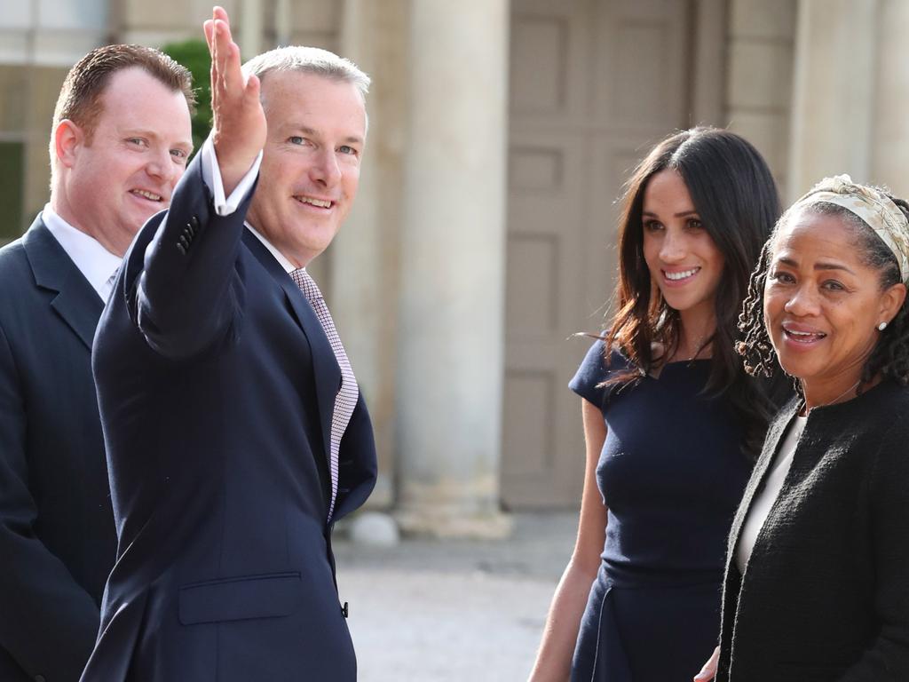 Meghan Markle and her mother, Doria Ragland arrive at Cliveden House Hotel on the National Trust's Cliveden Estate to spend the night together before her wedding to Prince Harry. Picture: Getty Images